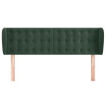 vidaXL Tăblie de pat cu aripioare verde închis 147x23x78/88 cm catifea vidaXL Tăblie de pat cu aripioare verde închis 147x23x78/88 cm catifea