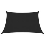 vidaXL Pânză parasolar, negru, 3/4x2 m, HDPE, 160 g/m²
