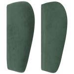 vidaXL Tăblie de pat cu aripioare verde închis 183x23x78/88 cm catifea