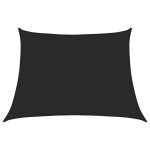 vidaXL Pânză parasolar, negru, 4/5x3 m, HDPE, 160 g/m²