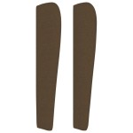 vidaXL Tăblie de pat cu aripioare maro închis 83x23x118/128 cm textil
