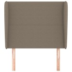 vidaXL Tăblie de pat cu aripioare gri taupe 83x23x118/128 cm textil