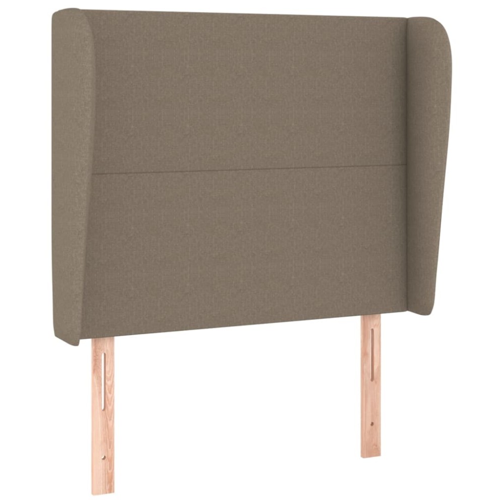 vidaXL Tăblie de pat cu aripioare gri taupe 103x23x118/128 cm textil