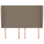 vidaXL Tăblie de pat cu aripioare gri taupe 147x23x118/128 cm textil