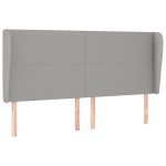 vidaXL Tăblie de pat cu aripioare gri deschis 163x23x118/128 cm textil vidaXL Tăblie de pat cu aripioare gri deschis 163x23x118/128 cm textil