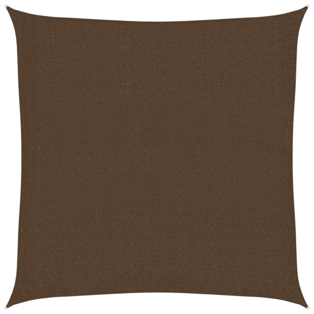 vidaXL Pânză parasolar, maro, 3 x 3 m, HDPE, 160 g/m²