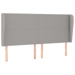 vidaXL Tăblie de pat cu aripioare gri deschis 183x23x118/128 cm textil vidaXL Tăblie de pat cu aripioare gri deschis 183x23x118/128 cm textil