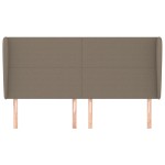 vidaXL Tăblie de pat cu aripioare gri taupe 183x23x118/128 cm textil