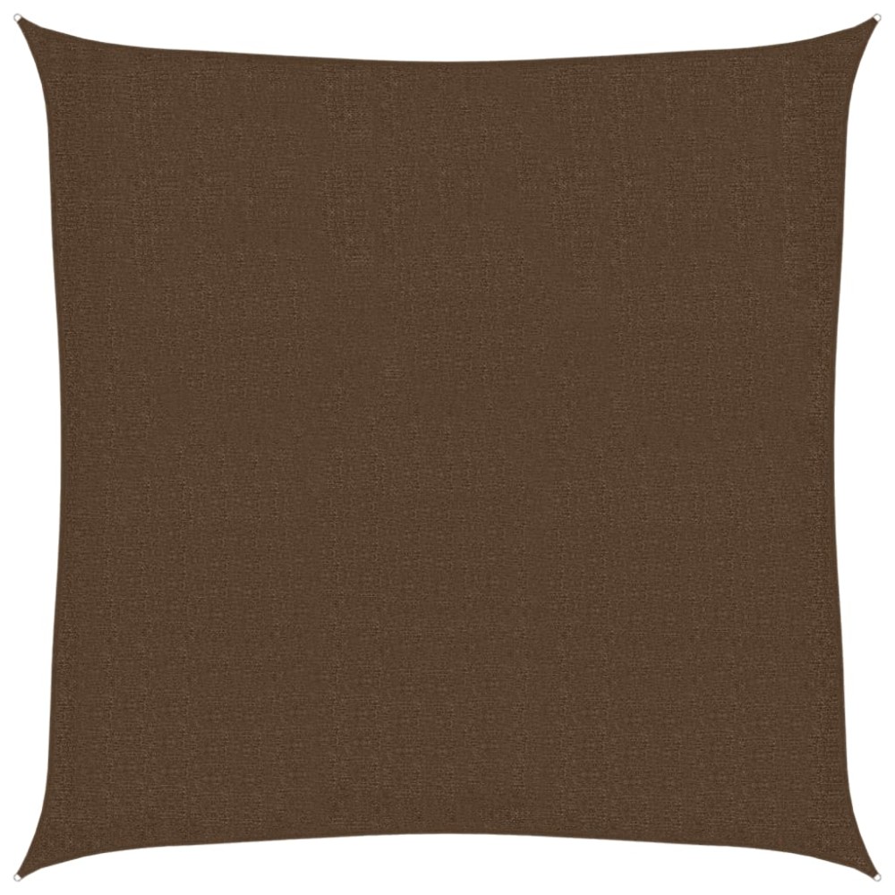 vidaXL Pânză parasolar, maro, 3,6x3,6 m, HDPE, 160 g/m²