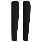 vidaXL Tăblie de pat cu aripioare, negru, 203x23x118/128 cm, textil vidaXL Tăblie de pat cu aripioare, negru, 203x23x118/128 cm, textil