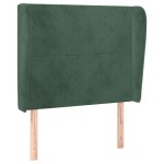 vidaXL Tăblie pat cu aripioare verde închis 83x23x118/128 cm catifea vidaXL Tăblie pat cu aripioare verde închis 83x23x118/128 cm catifea