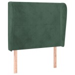 vidaXL Tăblie pat cu aripioare verde închis 93x23x118/128 cm catifea vidaXL Tăblie pat cu aripioare verde închis 93x23x118/128 cm catifea