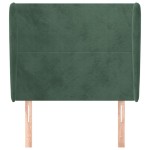 vidaXL Tăblie pat cu aripioare verde închis 93x23x118/128 cm catifea vidaXL Tăblie pat cu aripioare verde închis 93x23x118/128 cm catifea