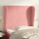 vidaXL Tăblie de pat cu aripioare, roz, 103x23x118/128 cm, catifea