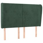 vidaXL Tăblie pat cu aripioare verde închis 147x23x118/128 cm catifea vidaXL Tăblie pat cu aripioare verde închis 147x23x118/128 cm catifea