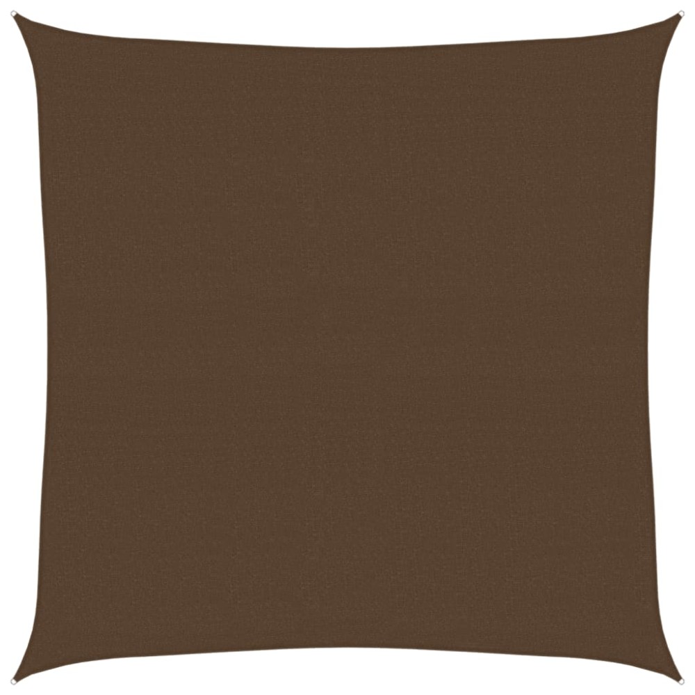 vidaXL Pânză parasolar, maro, 5x5, m HDPE, 160 g/m²