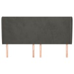 vidaXL Tăblie de pat cu aripioare gri închis 163x23x118/128 cm catifea vidaXL Tăblie de pat cu aripioare gri închis 163x23x118/128 cm catifea