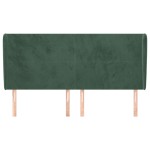 vidaXL Tăblie pat cu aripioare verde închis 163x23x118/128 cm catifea vidaXL Tăblie pat cu aripioare verde închis 163x23x118/128 cm catifea