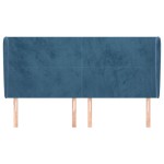 vidaXL Tăblie pat cu urechi albastru închis 163x23x118/128 cm catifea vidaXL Tăblie pat cu urechi albastru închis 163x23x118/128 cm catifea