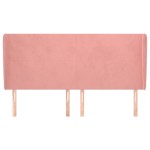 vidaXL Tăblie de pat cu aripioare, roz, 163x23x118/128 cm, catifea vidaXL Tăblie de pat cu aripioare, roz, 163x23x118/128 cm, catifea