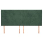 vidaXL Tăblie pat cu aripioare verde închis 183x23x118/128 cm catifea vidaXL Tăblie pat cu aripioare verde închis 183x23x118/128 cm catifea