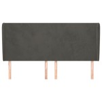 vidaXL Tăblie de pat cu aripioare gri închis 203x23x118/128 cm catifea vidaXL Tăblie de pat cu aripioare gri închis 203x23x118/128 cm catifea