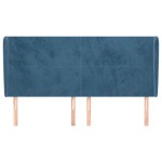vidaXL Tăblie pat cu urechi albastru închis 203x23x118/128 cm catifea vidaXL Tăblie pat cu urechi albastru închis 203x23x118/128 cm catifea
