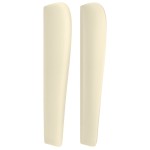 vidaXL Tăblie de pat cu aripioare, crem, 83x23x118/128 cm, piele eco