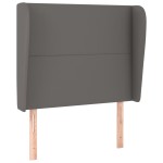 vidaXL Tăblie de pat cu aripioare gri 93x23x118/128 cm piele eco