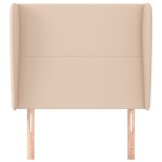 vidaXL Tăblie pat cu aripioare cappuccino 103x23x118/128 cm piele eco vidaXL Tăblie pat cu aripioare cappuccino 103x23x118/128 cm piele eco