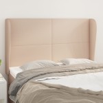 vidaXL Tăblie pat cu aripioare cappuccino 147x23x118/128 cm piele eco vidaXL Tăblie pat cu aripioare cappuccino 147x23x118/128 cm piele eco