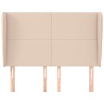 vidaXL Tăblie pat cu aripioare cappuccino 147x23x118/128 cm piele eco vidaXL Tăblie pat cu aripioare cappuccino 147x23x118/128 cm piele eco