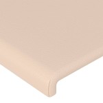 vidaXL Tăblie pat cu aripioare cappuccino 147x23x118/128 cm piele eco vidaXL Tăblie pat cu aripioare cappuccino 147x23x118/128 cm piele eco