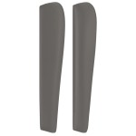 vidaXL Tăblie de pat cu aripioare gri 203x23x118/128 cm piele eco