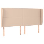 vidaXL Tăblie pat cu aripioare cappuccino 203x23x118/128 cm piele eco vidaXL Tăblie pat cu aripioare cappuccino 203x23x118/128 cm piele eco