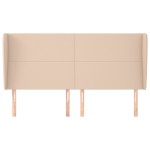 vidaXL Tăblie pat cu aripioare cappuccino 203x23x118/128 cm piele eco vidaXL Tăblie pat cu aripioare cappuccino 203x23x118/128 cm piele eco