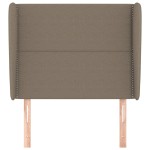 vidaXL Tăblie de pat cu aripioare gri taupe 93x23x118/128 cm textil