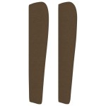 vidaXL Tăblie de pat cu aripioare maro închis 103x23x118/128 cm textil