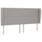 vidaXL Tăblie de pat cu aripioare gri deschis 163x23x118/128 cm textil vidaXL Tăblie de pat cu aripioare gri deschis 163x23x118/128 cm textil