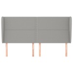 vidaXL Tăblie de pat cu aripioare gri deschis 163x23x118/128 cm textil vidaXL Tăblie de pat cu aripioare gri deschis 163x23x118/128 cm textil