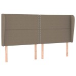 vidaXL Tăblie de pat cu aripioare gri taupe 163x23x118/128 cm textil