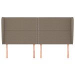 vidaXL Tăblie de pat cu aripioare gri taupe 183x23x118/128 cm textil
