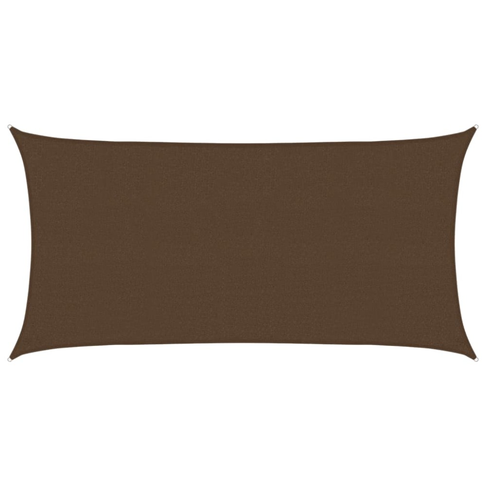 vidaXL Pânză parasolar, maro, 2,5x4,5 m, HDPE, 160 g/m²