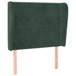 vidaXL Tăblie pat cu aripioare verde închis 93x23x118/128 cm catifea vidaXL Tăblie pat cu aripioare verde închis 93x23x118/128 cm catifea