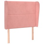vidaXL Tăblie de pat cu aripioare, roz, 103x23x118/128 cm, catifea