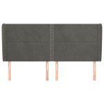 vidaXL Tăblie de pat cu aripioare gri închis 163x23x118/128 cm catifea vidaXL Tăblie de pat cu aripioare gri închis 163x23x118/128 cm catifea