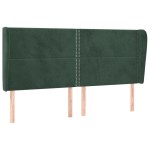 vidaXL Tăblie pat cu aripioare verde închis 163x23x118/128 cm catifea vidaXL Tăblie pat cu aripioare verde închis 163x23x118/128 cm catifea