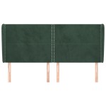 vidaXL Tăblie pat cu aripioare verde închis 163x23x118/128 cm catifea vidaXL Tăblie pat cu aripioare verde închis 163x23x118/128 cm catifea