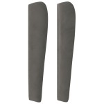 vidaXL Tăblie de pat cu aripioare gri închis 183x23x118/128 cm catifea vidaXL Tăblie de pat cu aripioare gri închis 183x23x118/128 cm catifea