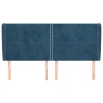 vidaXL Tăblie pat cu urechi albastru închis 183x23x118/128 cm catifea vidaXL Tăblie pat cu urechi albastru închis 183x23x118/128 cm catifea